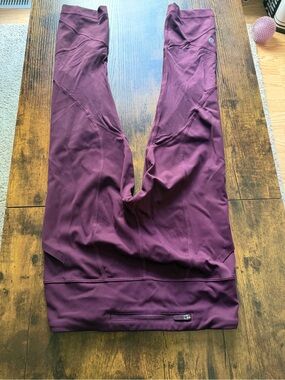 Lululemon Fast & Free Crop Leggings Plum Purple Size 4 Running Yoga